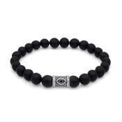 Zwarte Onyx Boze Oog Mannen Armband 