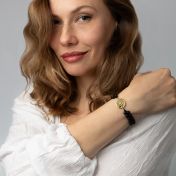 Black Onyx Silhouette Map Bracelet [18K Gold Vermeil]