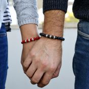 Classic Red Colored Jade Women Bracelet [Sterling Silver]