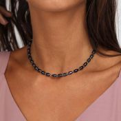 Black Pearl Necklace [18K Gold Plated]
