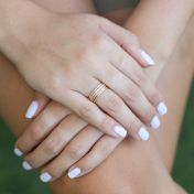 Blended Bands Ring Hammered [Sterling Silver]