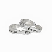 Bloesem Naam Ring [Sterling Zilver] 
