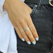 Bloesem Naam Ring [Sterling Zilver] 