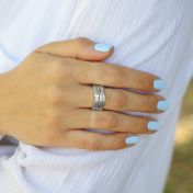 Bloesem Naam Ring [Sterling Zilver] 