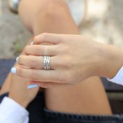 Bloesem Naam Ring [Sterling Zilver] 