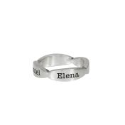 Bloesem Naam Ring [Sterling Zilver] 