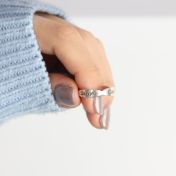 Bloesem Naam Ring [Sterling Zilver] 