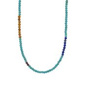 Turquoise Howlite and Lapis Necklace