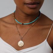 Turquoise Howlite and Lapis Necklace