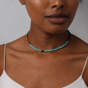 Turquoise Howlite and Lapis Necklace