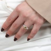 Bold Initial Ring [14K Gold & Sterling Silver]