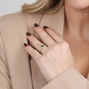 Bold Initial Ring [14K Gold & Sterling Silver]