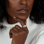 Bold Initial Ring [14K Gold & Sterling Silver]