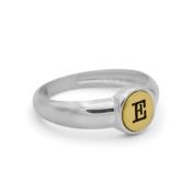 Bold Initial Ring [14K Gold & Sterling Silver]