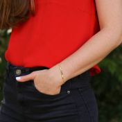 Bracelet Ruban d'Amour [Plaqué Or 18ct]