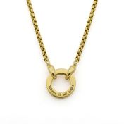 Box Chain Message Necklace For Men - 18K Gold Plated