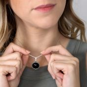 Sphere of Life Onyx Necklace [Sterling Silver]