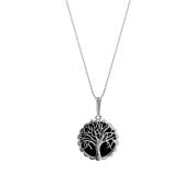 Sphere of Life Onyx Necklace [Sterling Silver]
