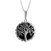 Sphere of Life Onyx Necklace [Sterling Silver]