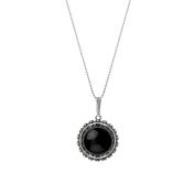 Sphere of Life Onyx Necklace [Sterling Silver]
