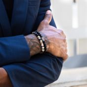 Family Tree Black Onyx and Picasso Jasper Bracelet Set