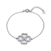 Clover of Hearts Bracelet [Sterling Silver]