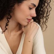 Helena Diamond Initial Bracelet [18K Gold Vermeil]