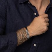 Mitternachtsschatten Lederarmband für Männer