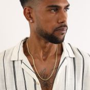 Bold Braided Classic Chain for Men - 14 Karat Gold