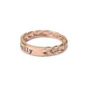 Anillo con Nombre Trenzas del Amor [Bañado en Oro Rosa de 18K]