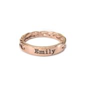 Anillo con Nombre Trenzas del Amor [Bañado en Oro Rosa de 18K]