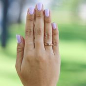 Anillo con Nombre Trenzas del Amor [Bañado en Oro Rosa de 18K]