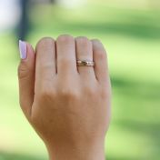 Anillo con Nombre Trenzas del Amor [Bañado en Oro Rosa de 18K]