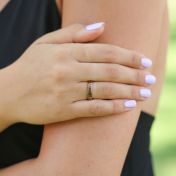 Anillo con Nombre Trenzas del Amor [Bañado en Oro Rosa de 18K]