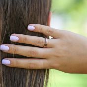 Anillo con Nombre Trenzas del Amor [Bañado en Oro Rosa de 18K]