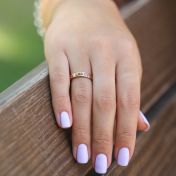 Anillo con Nombre Trenzas del Amor [Bañado en Oro Rosa de 18K]