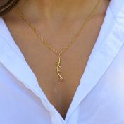 Collier Racines d'Amour Vertical [Plaqué Or 18ct]