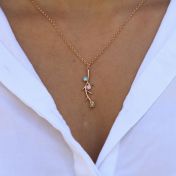 Roots of Love Necklace Vertical [Rose Gold Plated]
