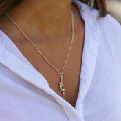 Roots of Love Necklace Vertical [Sterling Silver]