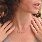 Collar Raíces de Amor Horizontal [Bañado en Oro de 18K] 