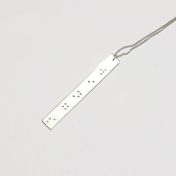 Unforgettable Memories Braille Necklace  - Sterling Silver