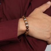 Brown Tiger Eye Men Name Bracelet