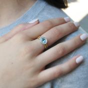 Springy Blue Topaz Ring [18K Gold]