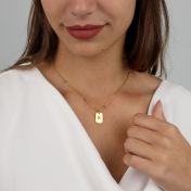 Starlight Tag Initial Necklace [18K Gold Plated]