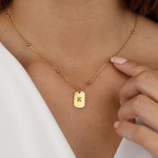Starlight Tag Initial Necklace [18K Gold Plated]