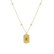 Starlight Tag Initial Necklace [18K Gold Plated]