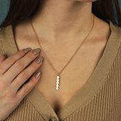 Collar Personalizado con Iniciales de Burbuja (Bañado en Oro)