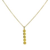 Collar Personalizado con Iniciales de Burbuja (Bañado en Oro)