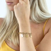 Pulsera Sigue Tu Corazón con Nombre (Bañada en Oro)