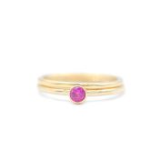Carina Ring. Small Circle [18K Gold Plated]